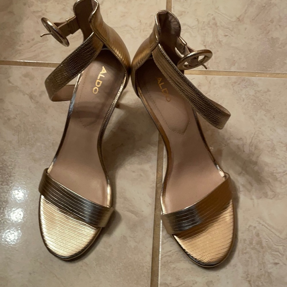 Aldo Gold High Heel Shoes